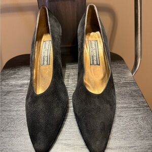 Stuart Weitzman Black Suede Heels